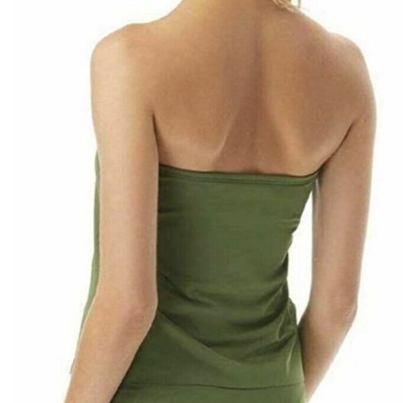Vince Camuto Strapless Draped Tankini Top - Picture 2 of 2